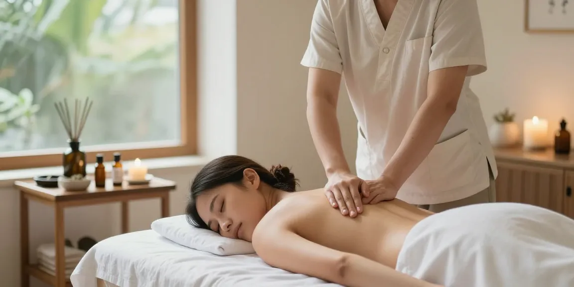 Relaxing 종로출장안마 massage therapy session with aromatherapy.